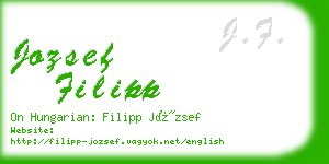 jozsef filipp business card